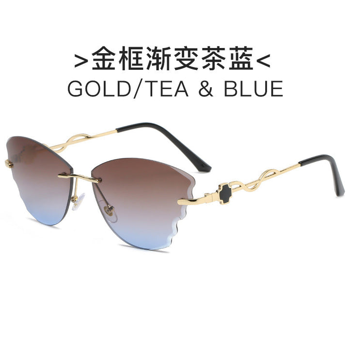 Women's extravagant Cat-Eye sunglasses with golden accents Kalsten