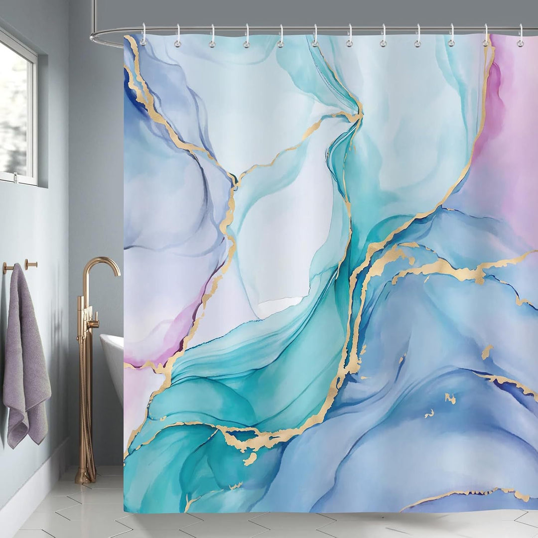 Artistic Marble Texture Shower Curtain Kalsten