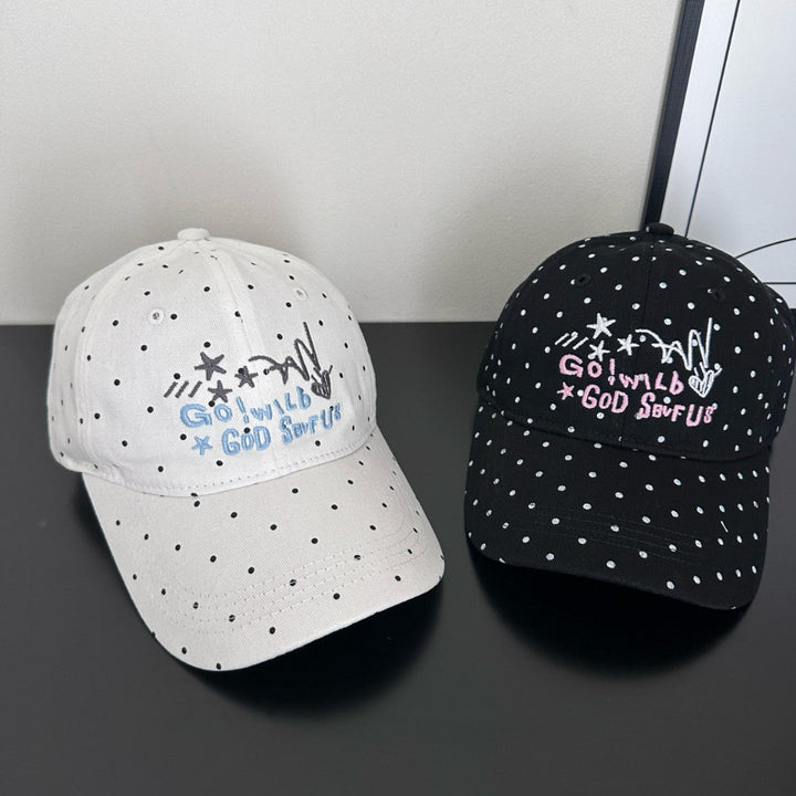 Women's Trendy Polka Dot Embroidered Baseball Cap Kalsten