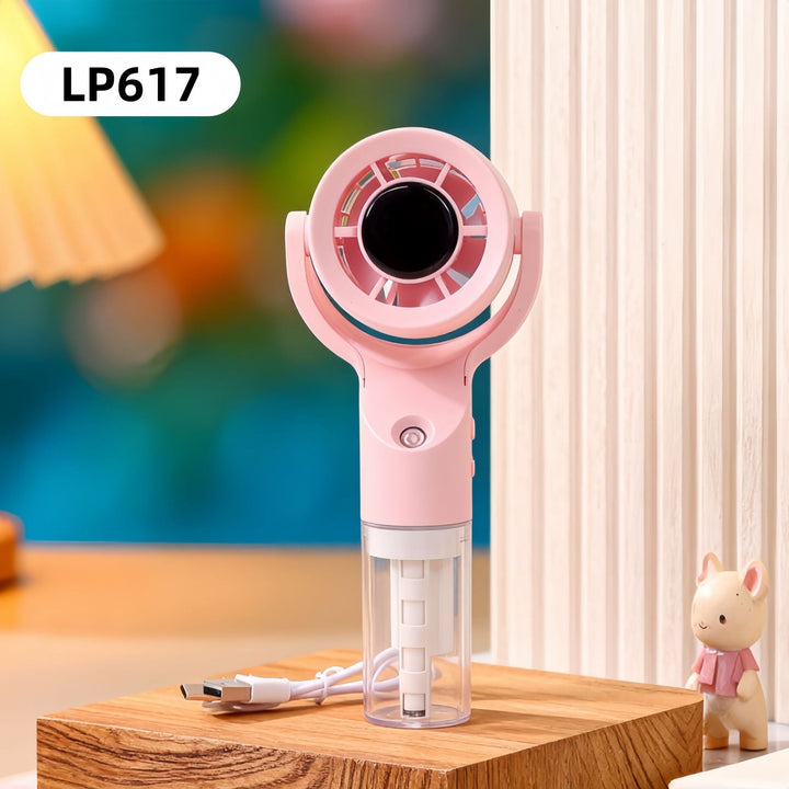 Ladies portable hand fan with spray function and powerful battery Kalsten