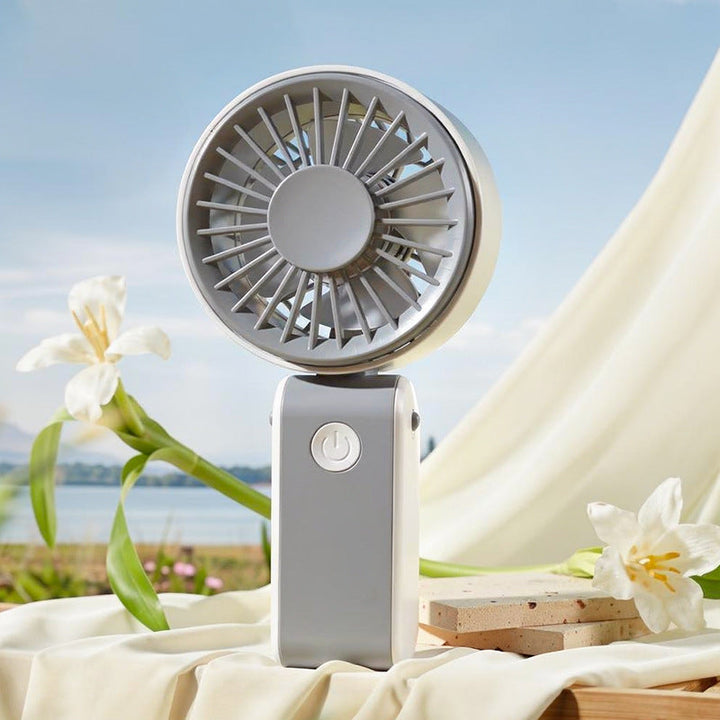Cooling portable handheld bear-ear mini fan with adjustable tilt USB rechargeable desktop stand Kalsten
