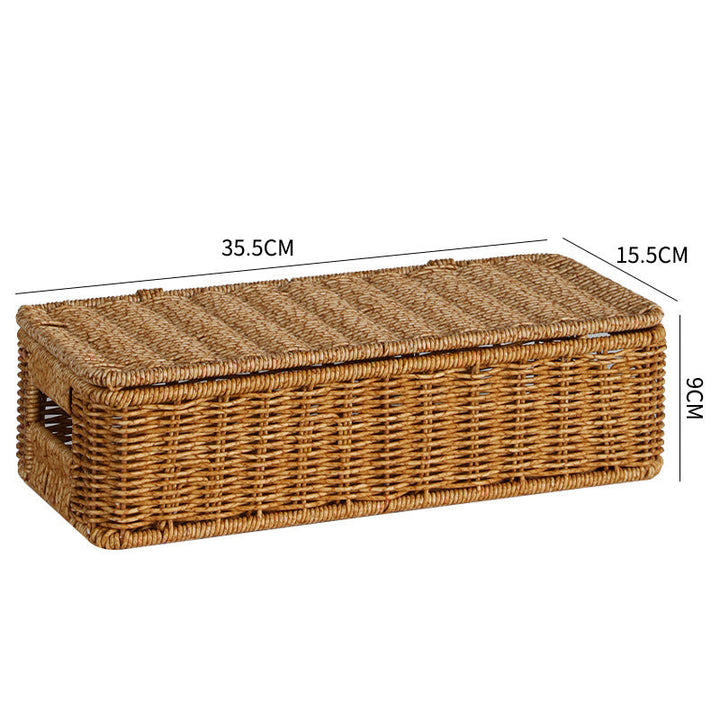 Long Rectangular Woven Storage Basket Kalsten