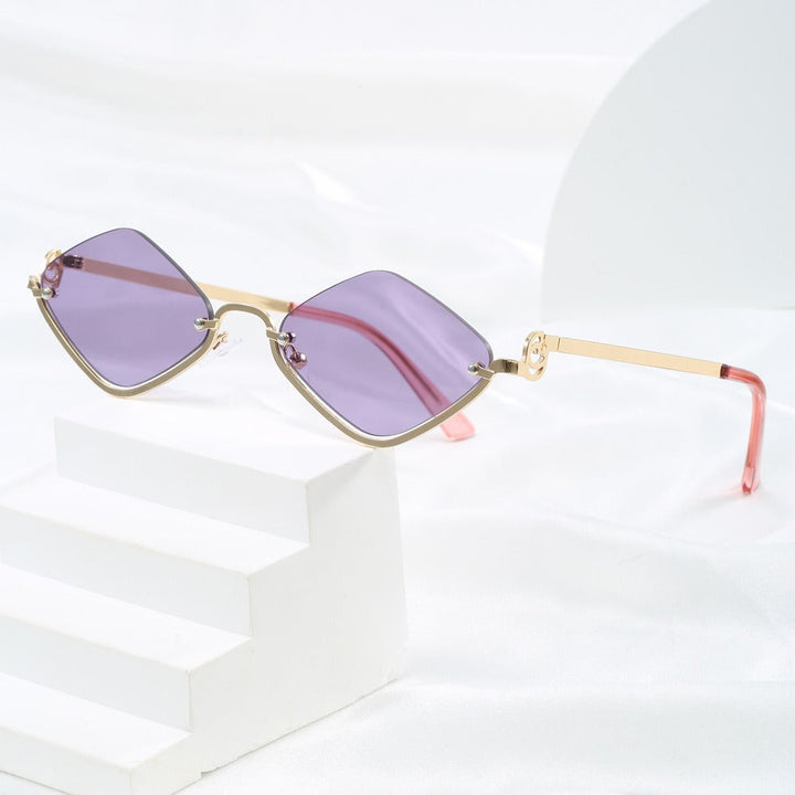 Women's fashionable square sunglasses with luxurious metal frame Kalsten