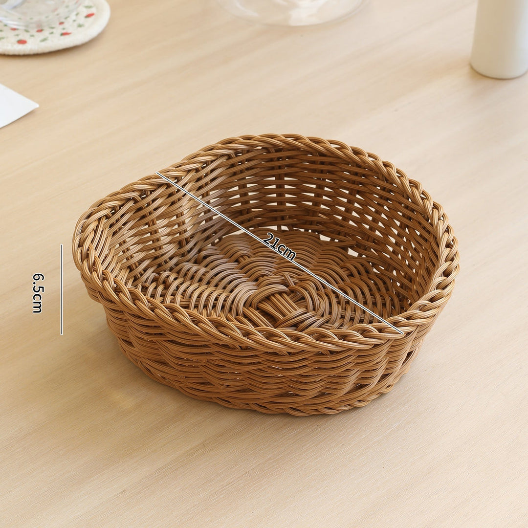 Handcrafted Round Wicker Serving Bowl Kalsten