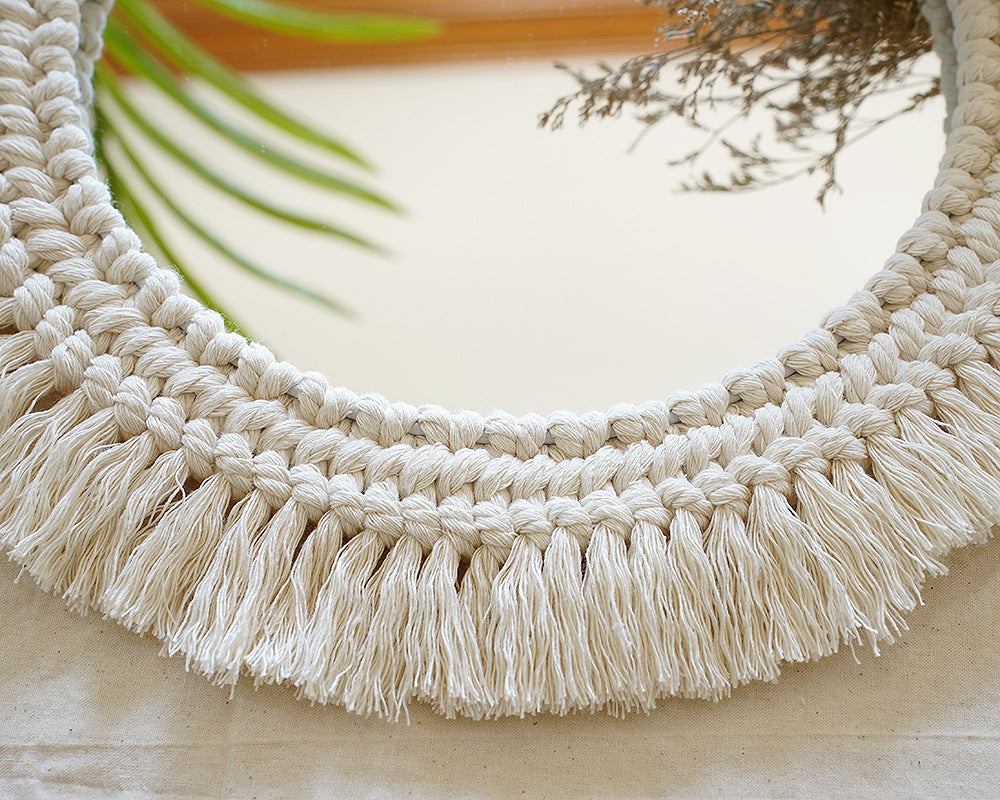 Decorative Macrame Wall Mirror Acalora
