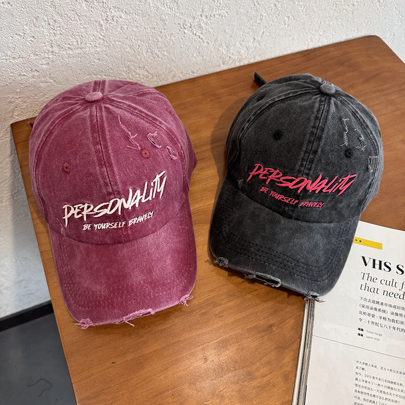 Women's Distressed Denim Adjustable Cap Kalsten