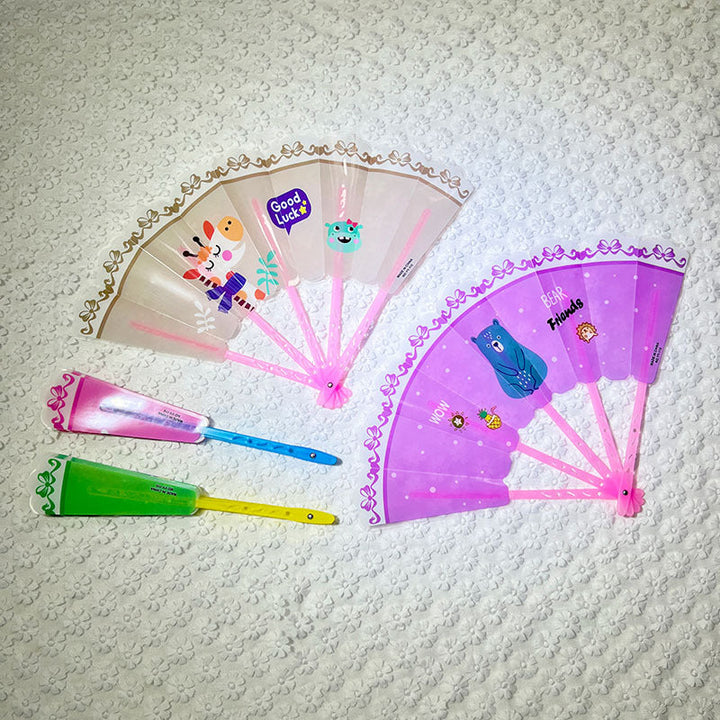 Ladies Colored Hand Fans in Cute Design Kalsten