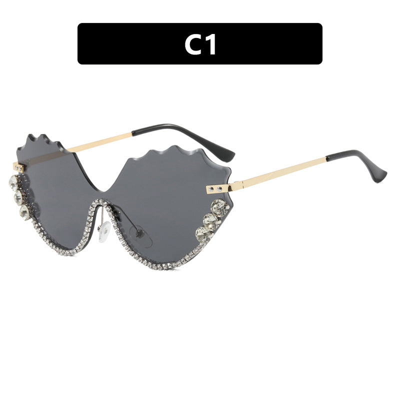 Women's extravagant sunglasses with sparkling accent and unique design Kalsten