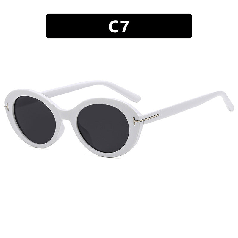 Ladies fashionable sunglasses with innovative oval frame and UV protection Kalsten