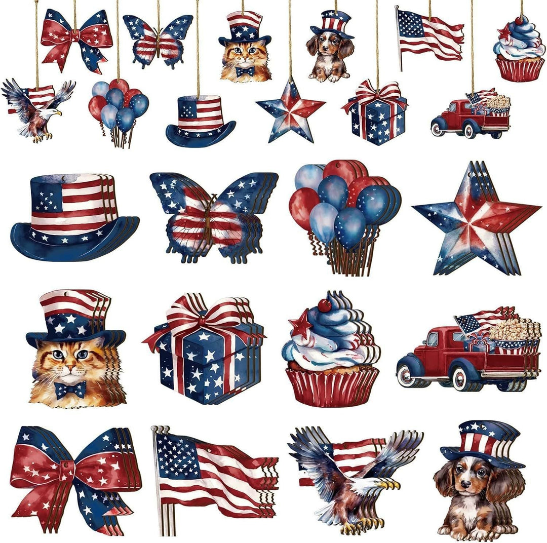 Unisex nan patriotic party hanging decoration and sticker set for celebrations Kalsten