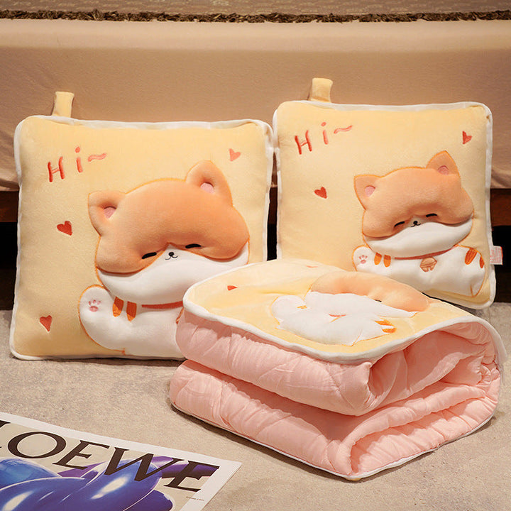 Plush Dog Cushion and Blanket Set Kalsten