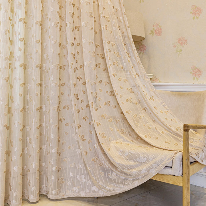 WoEmbroidered Sheer Curtain Panel Kalsten
