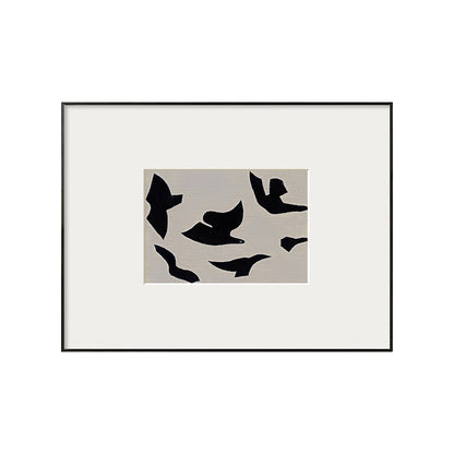 Framed Abstract Bird Artwork