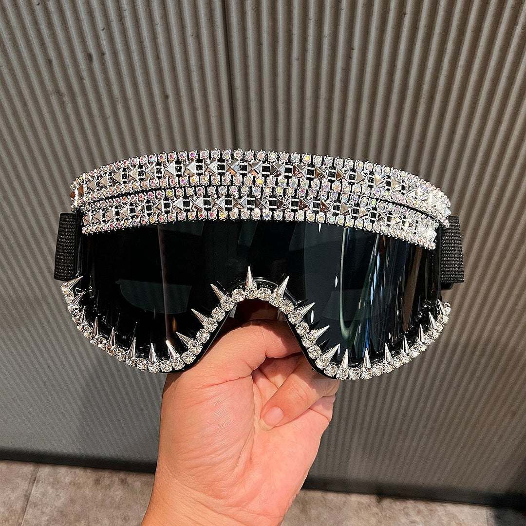 Ladies Ski Goggles with Extravagant Rhinestone Design Kalsten