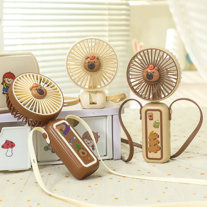 Women's Portable Mini Hand Fan with Cute Animal Design Kalsten