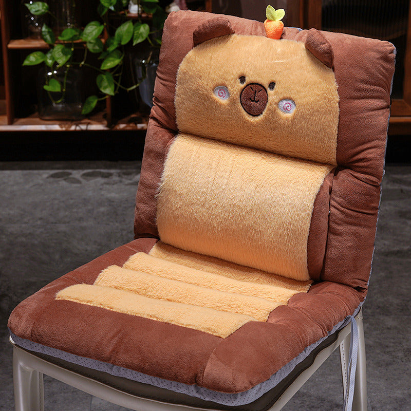 Plush seat cushion with cheerful fruit motif Kalsten