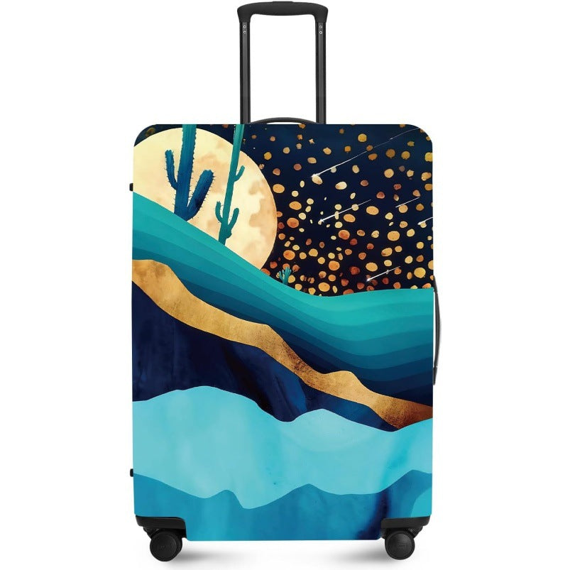 Unisex nan elastic suitcase cover with UV-resistant motif print and zip opening Kalsten