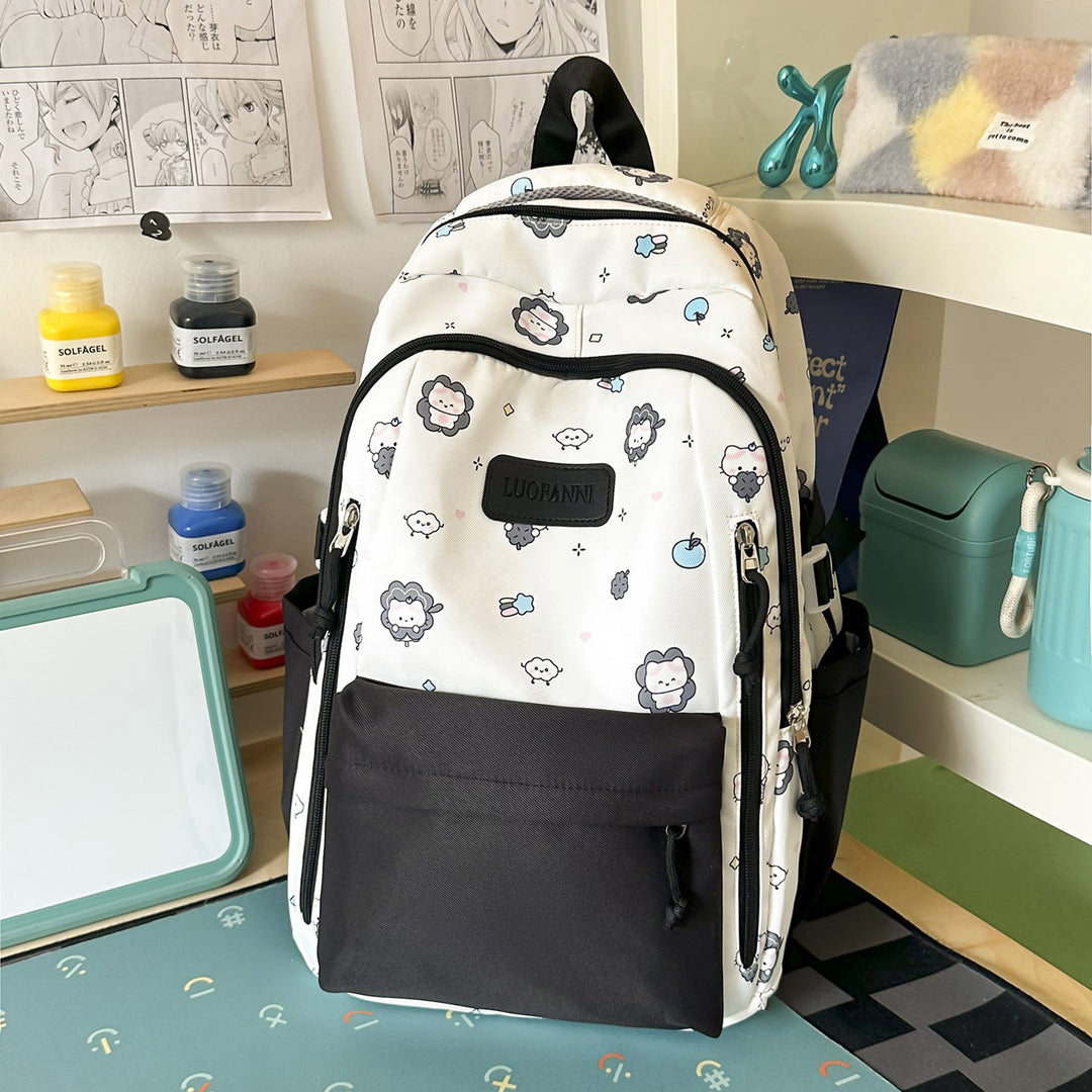 Cartoon-Inspired High-Capacity School Backpack