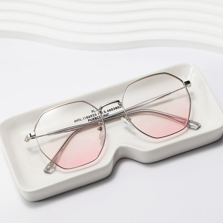 Women fashionable octagonal sunglasses with trendy metal frame Kalsten