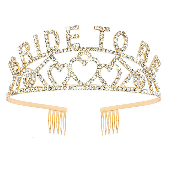 Women's Glittering Tiara with Heart Motifs Kalsten