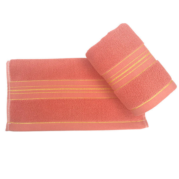 Terry-Bath Towel Set With Elegant Striped Border Kalsten