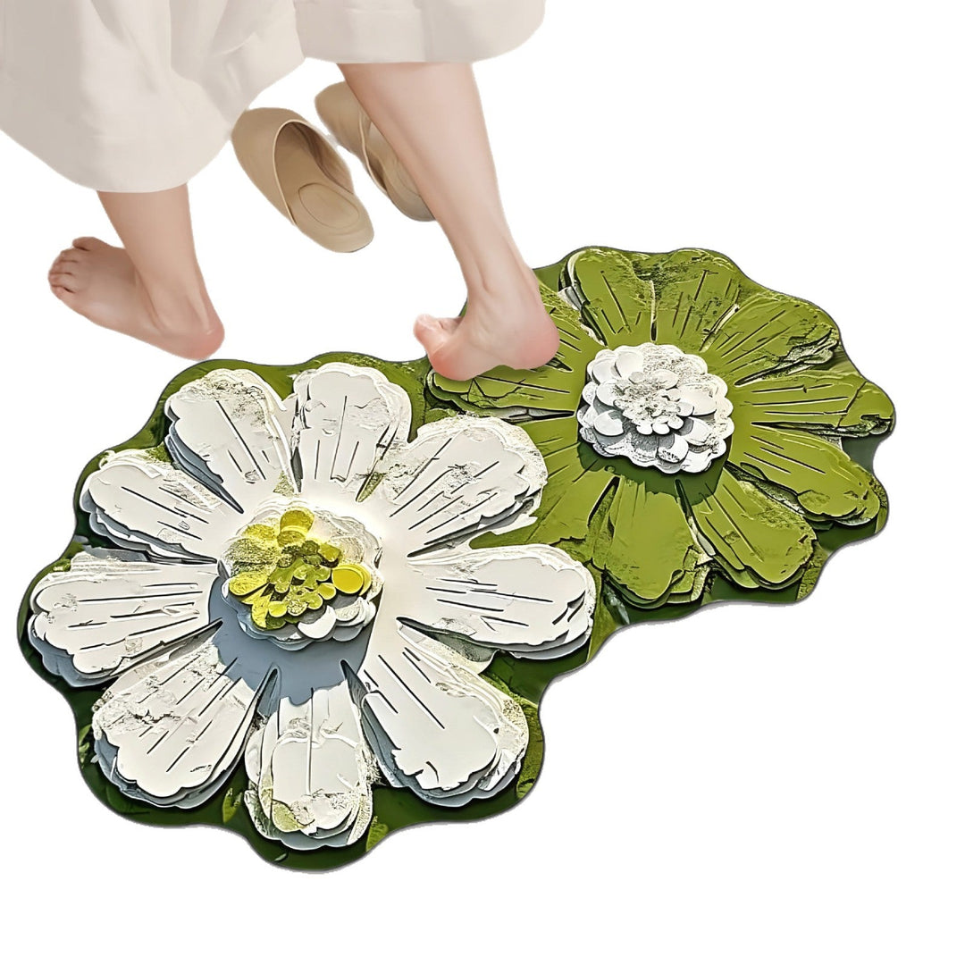 Luxurious Floral Design Bath Mat Kalsten