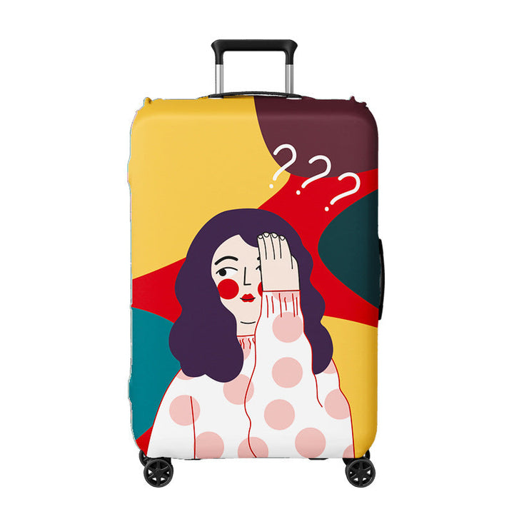 Ladies suitcase cover with creative illustration design Kalsten