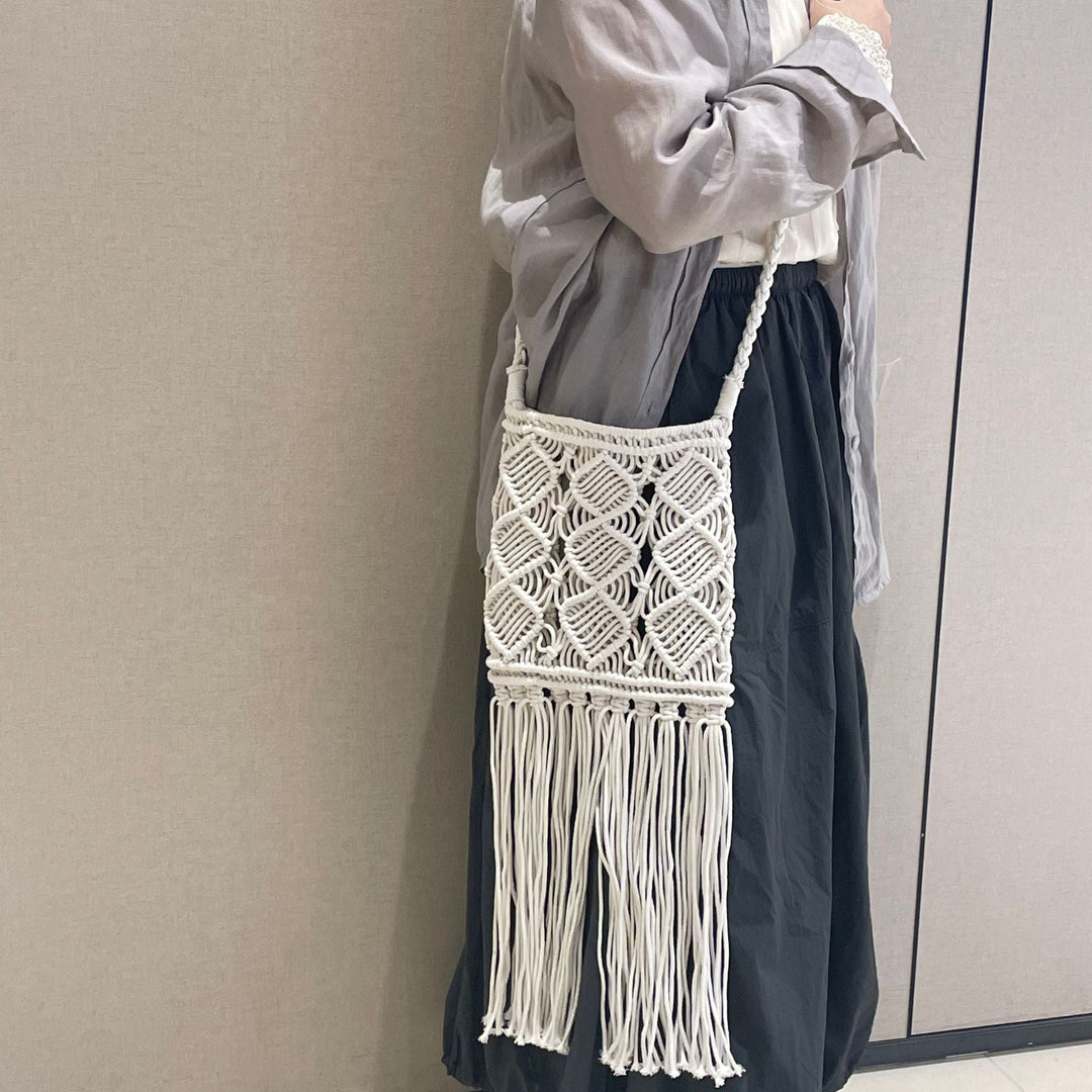 Hand-knotted macrame shoulder bag Kalsten