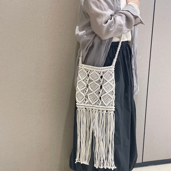 Hand-knotted macrame shoulder bag Kalsten
