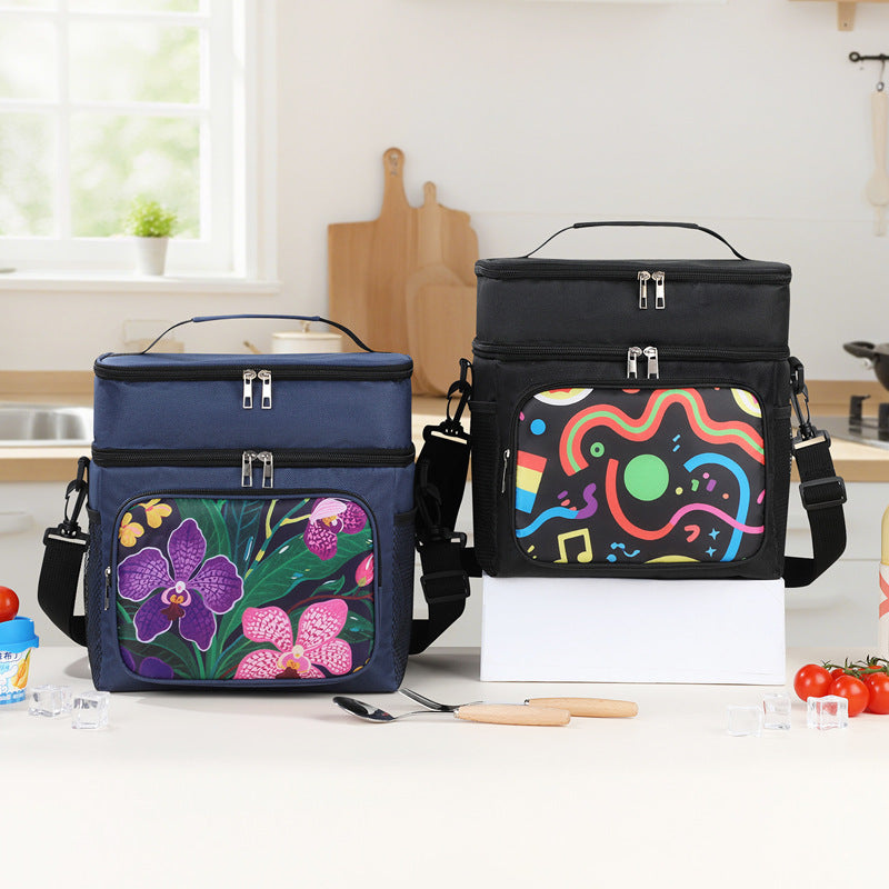 Insulated picnic cooler bag with stylish floral design Kalsten
