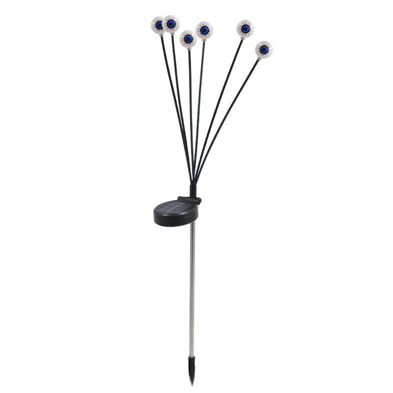 Glowing Eyeball Garden Stake Set With Solar LED And Flexible Stems Kalsten