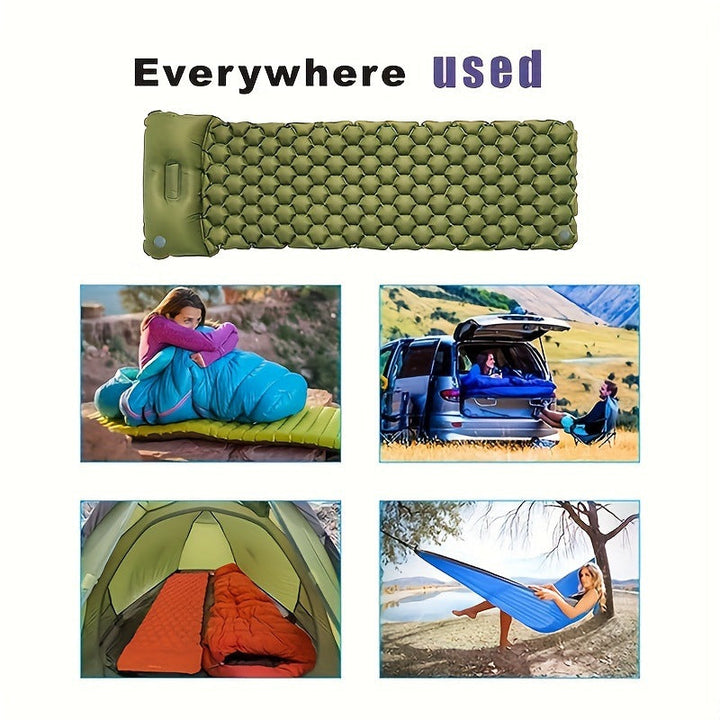Inflatable Comfort Camping Mat With Ergonomic Air Cushions Kalsten