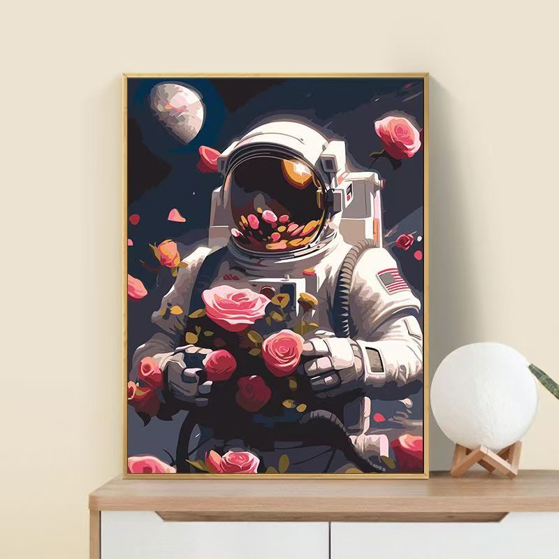 Astronaut Flower Art Print Kalsten