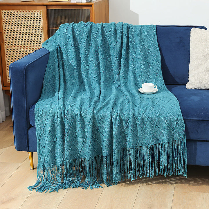 Women High-quality and stylish fleece blanket with modern textured pattern Kalsten
