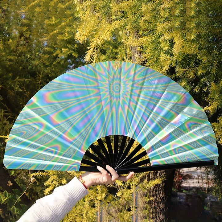 Ladies Fan with Colorful Motif Kalsten