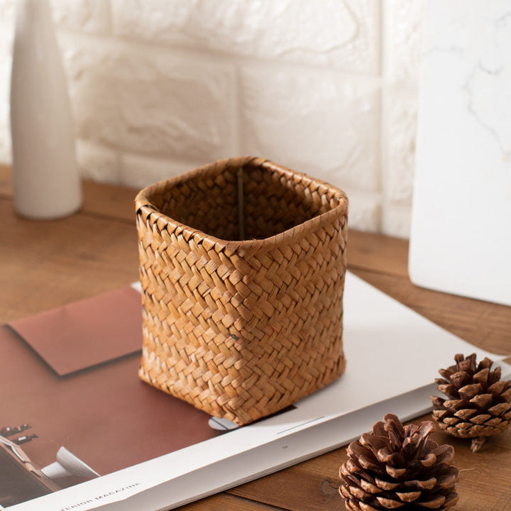 Handcrafted Square Wicker Storage Container Kalsten