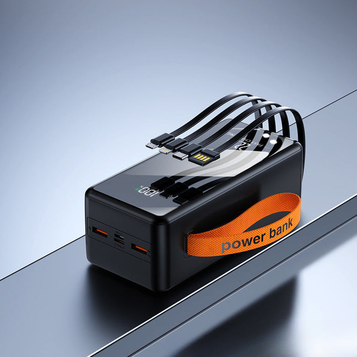 Multifunctional power bank with integrated charging cables and digital display Kalsten