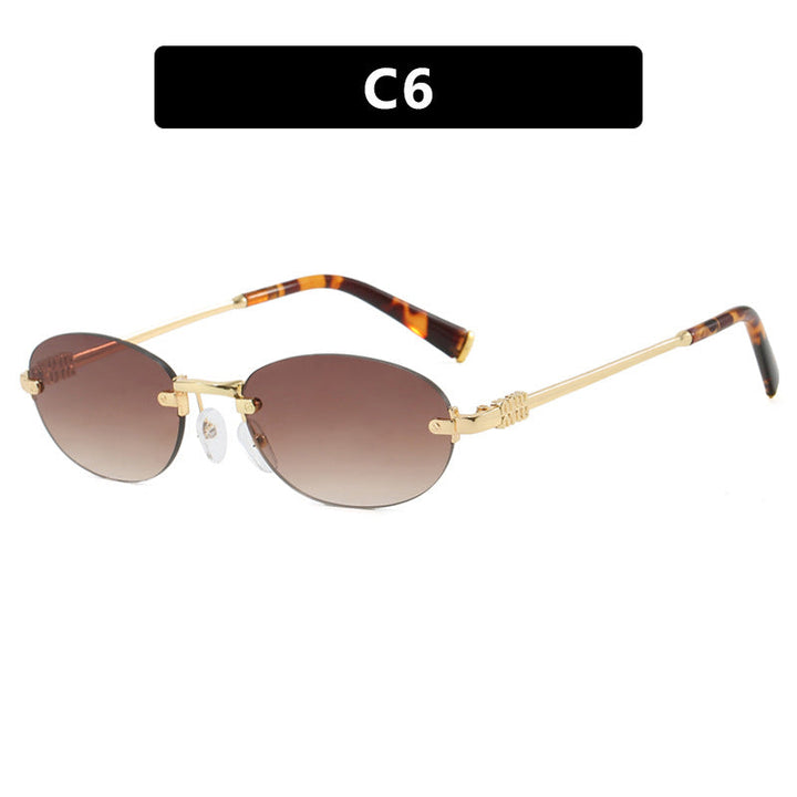 Women's fashion sunglasses with oval frame and elegant accents Kalsten