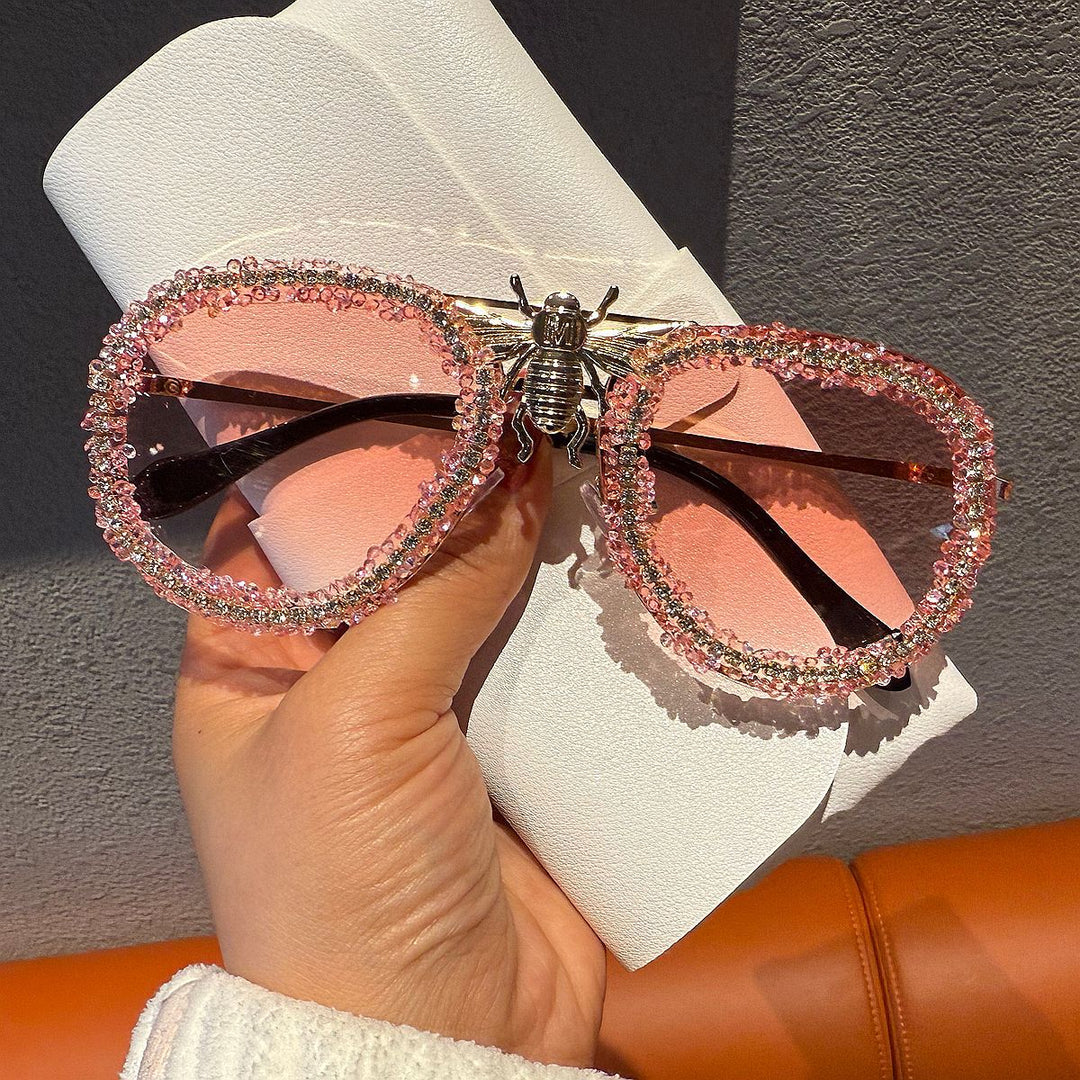 Women's Glamorous Statement Sunglasses with Unique Insect Design Kalsten