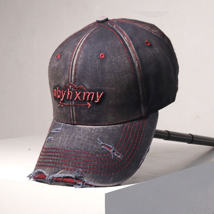 Men's Vintage Distressed Denim Baseball Cap Kalsten