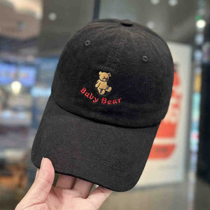Women's Cute Embroidered Bear Cap Kalsten