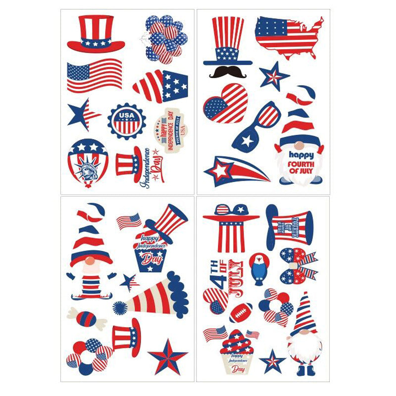 Unisex nan patriotic vinyl sticker set with American flag designs and removable designs Kalsten