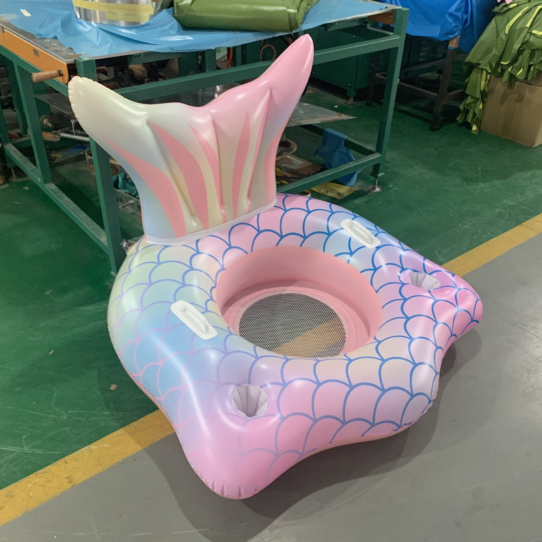 Unisex Inflatable Water Seat with Integrated Cup Holder Kalsten
