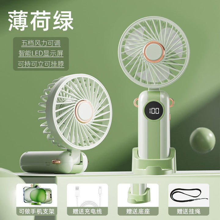 Unisex Portable Fan with Smart LED Display and Variable Speed Control Kalsten