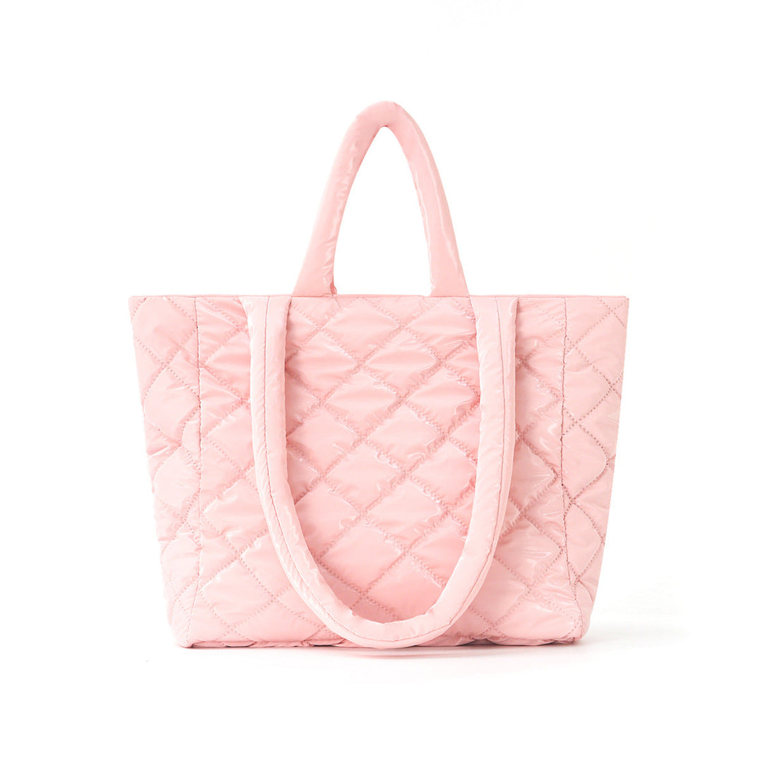 Padded Tote Bag in Modern Check Design Kalsten