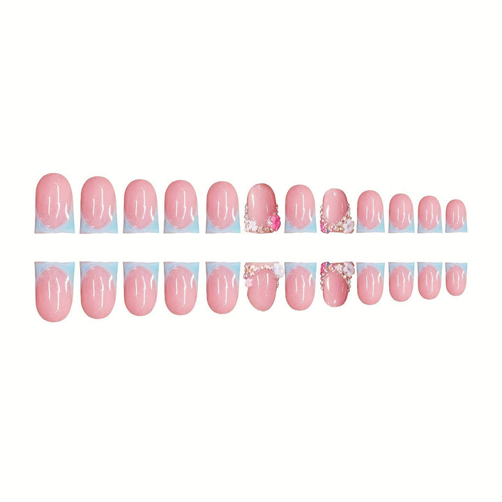 Floral Embellished Press-On Nails Kalsten
