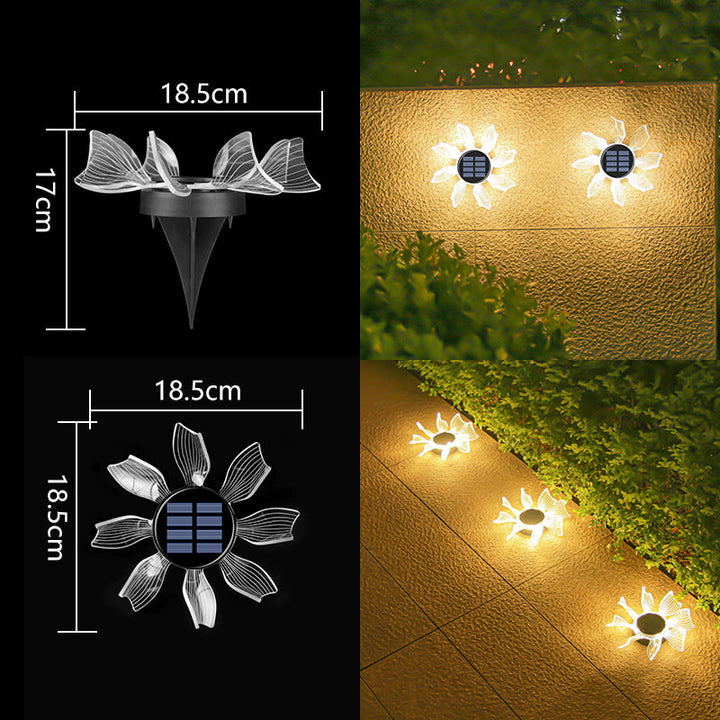Decorative Solar Acrylic Petal Garden Stake LED Pathway Light Kalsten