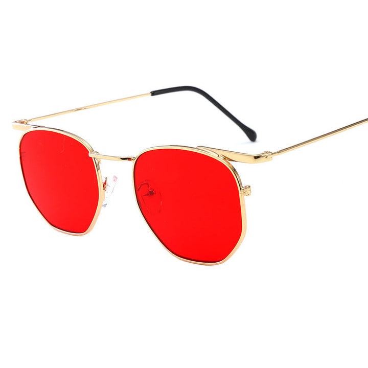 Women's fashionable geometric sunglasses with elegant metal frame Kalsten