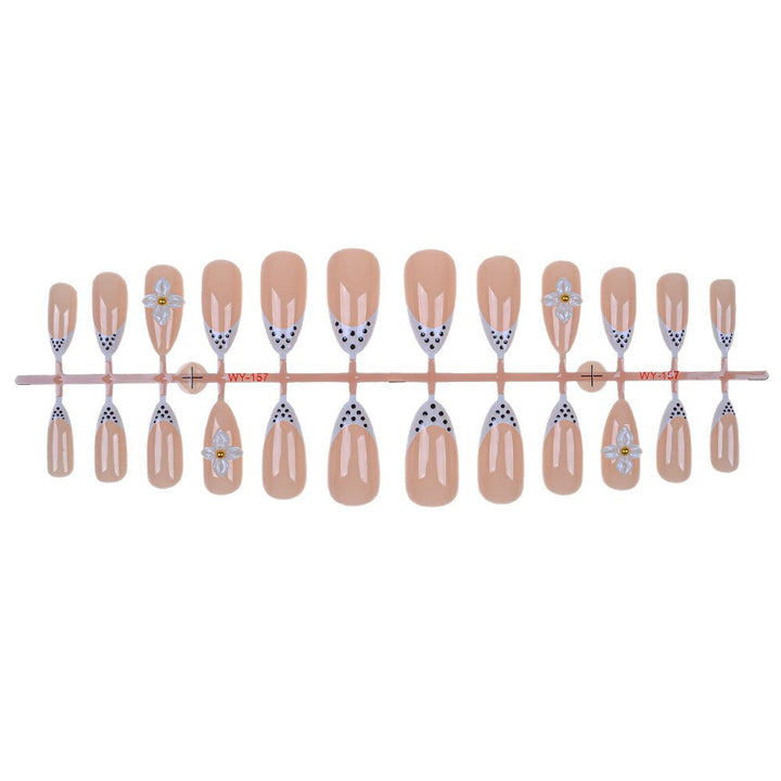 Elegant Floral-Embellished Press-On Nails Kalsten