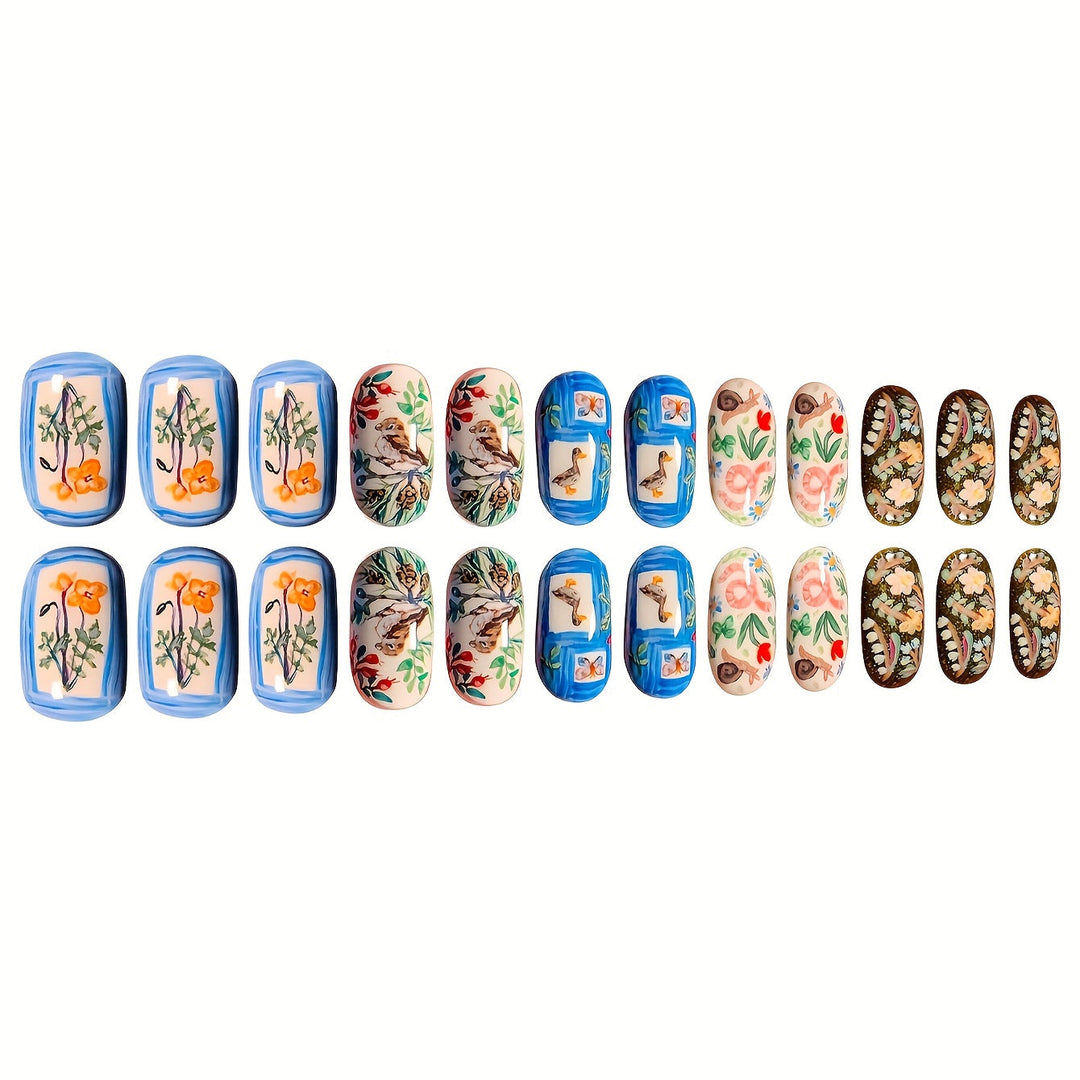 Creative Artistic Press-On Nail Set Kalsten